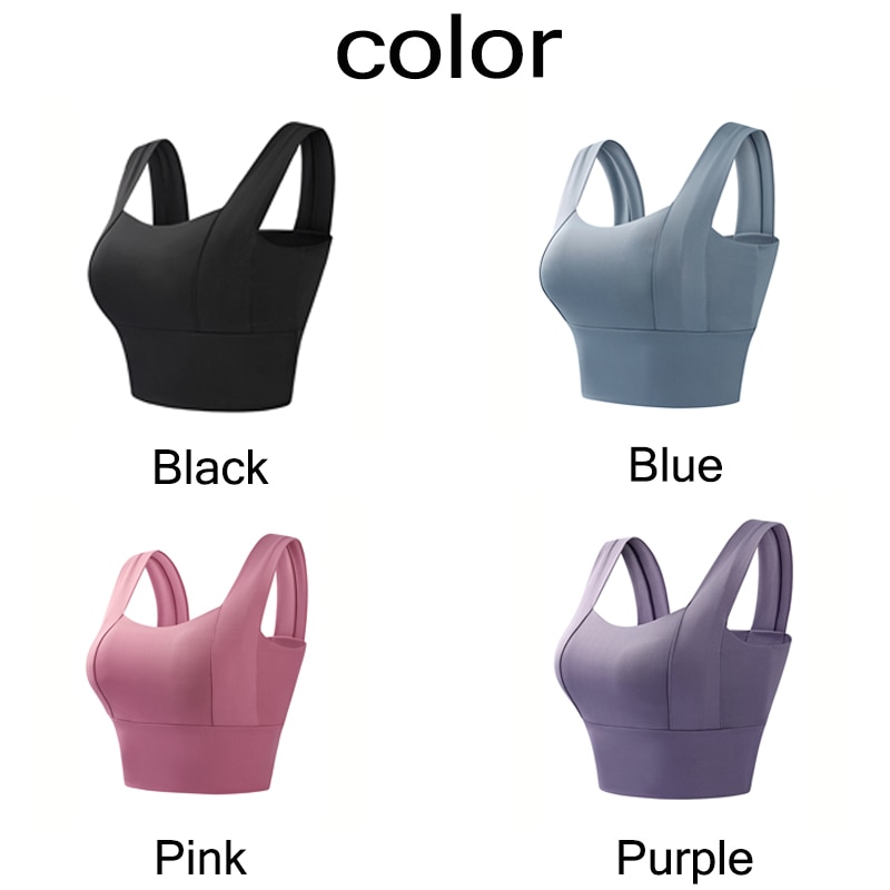Sports Bras Women Yoga Vest Underwear Bralette Seamless Top For Women's Running Gym High Impact Push Up Training Without Frame