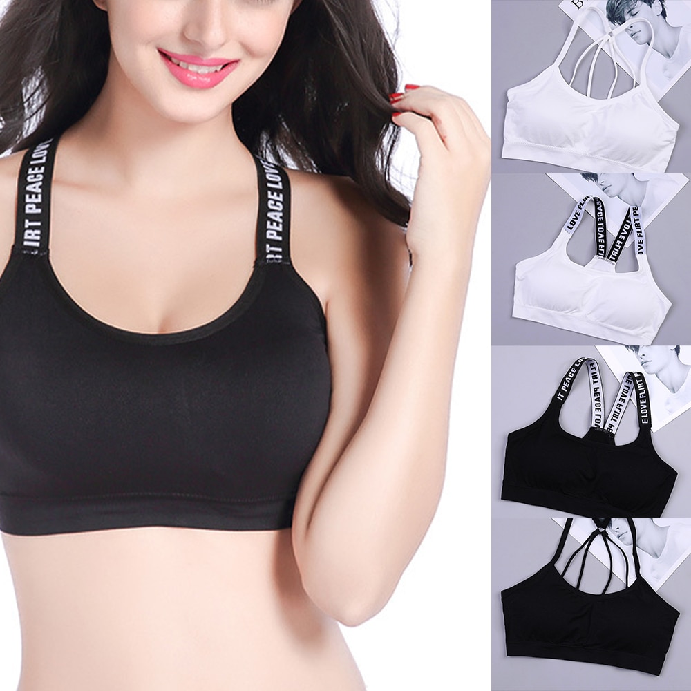 Sexy Women Sports Bra Tops High Impact For Gym Fitness Yoga Running Female Pad Sportswear Tank Tops Sports Push Up Bras Hot Sale