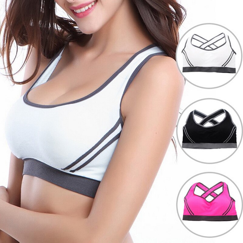 Sexy Women Sports Bra Tops High Impact For Gym Fitness Yoga Running Female Pad Sportswear Tank Tops Sports Push Up Bras Hot Sale