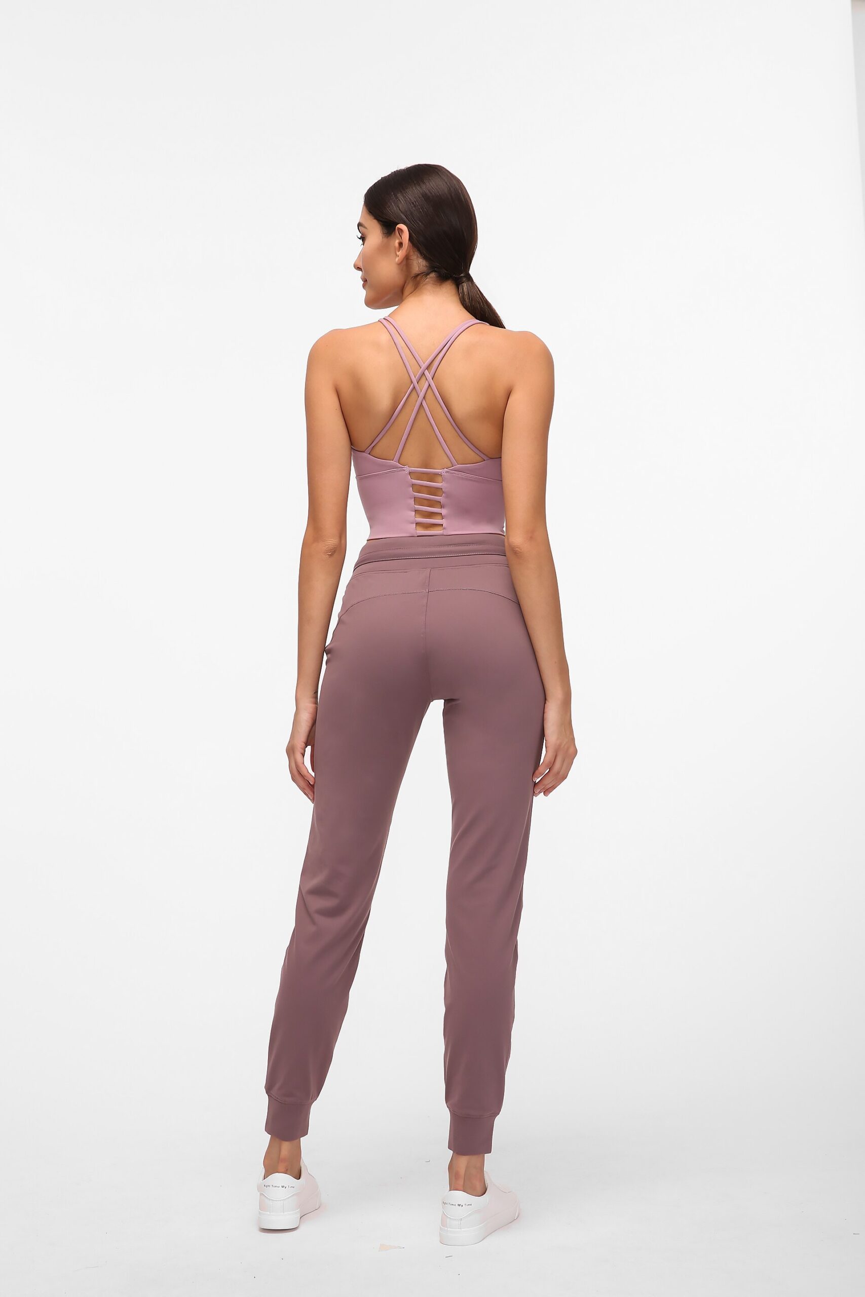 Women Fitness Bra Vest Absorb Sweat Pink Shockproof Back Cross Strap Black Padded Sports Yoga Bra Berry Red