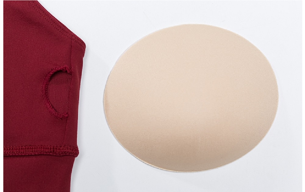 Women Fitness Bra Vest Absorb Sweat Pink Shockproof Back Cross Strap Black Padded Sports Yoga Bra Berry Red