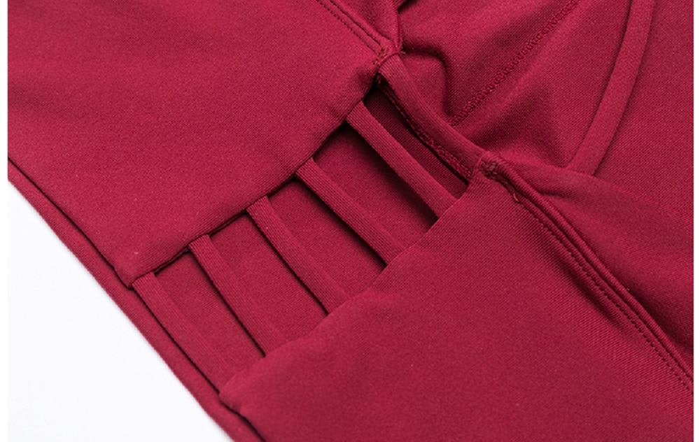 Women Fitness Bra Vest Absorb Sweat Pink Shockproof Back Cross Strap Black Padded Sports Yoga Bra Berry Red