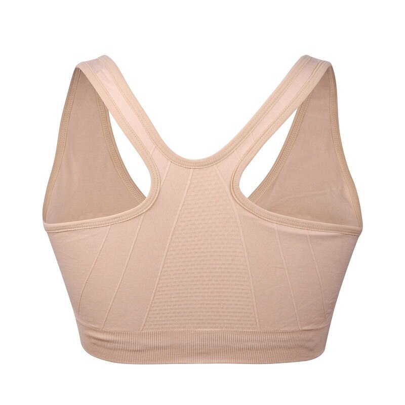 VEQKING Front Zipper Women Sports Bras,Breathable Wirefree Padded Push Up Sports Top,Fitness Gym Yoga Workout Bra Sports Bra Top