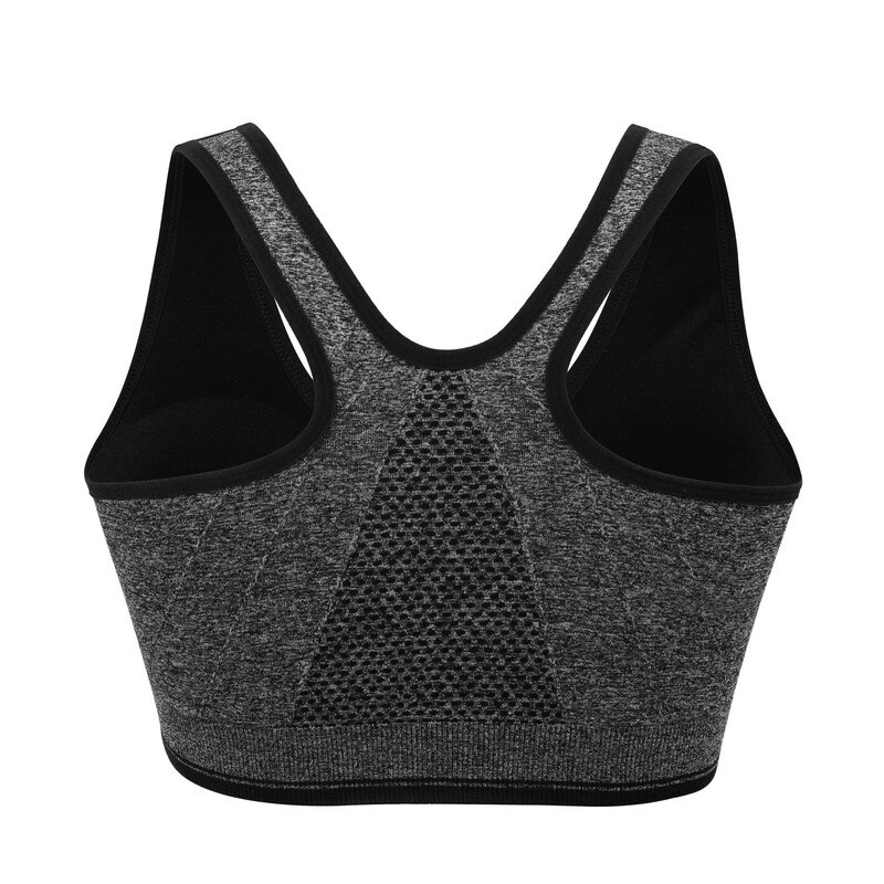 VEQKING Front Zipper Women Sports Bras,Breathable Wirefree Padded Push Up Sports Top,Fitness Gym Yoga Workout Bra Sports Bra Top