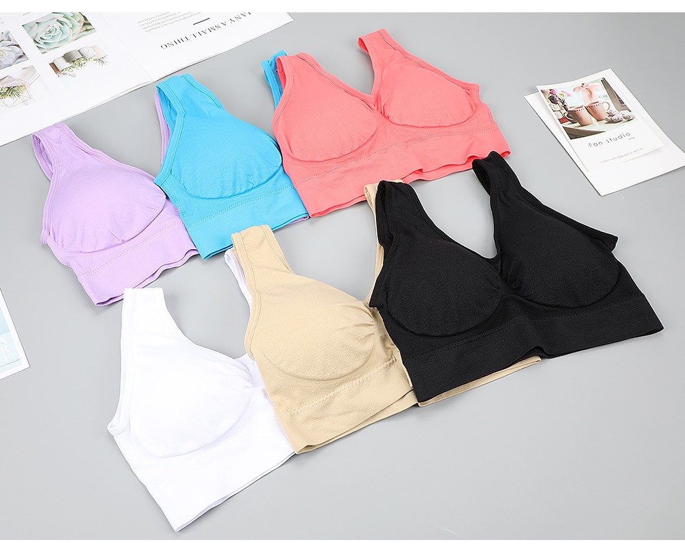 top sports bras bralette crop top fitness gym running sportswear women's underwear push up brassiere plus size Yoga bra BH