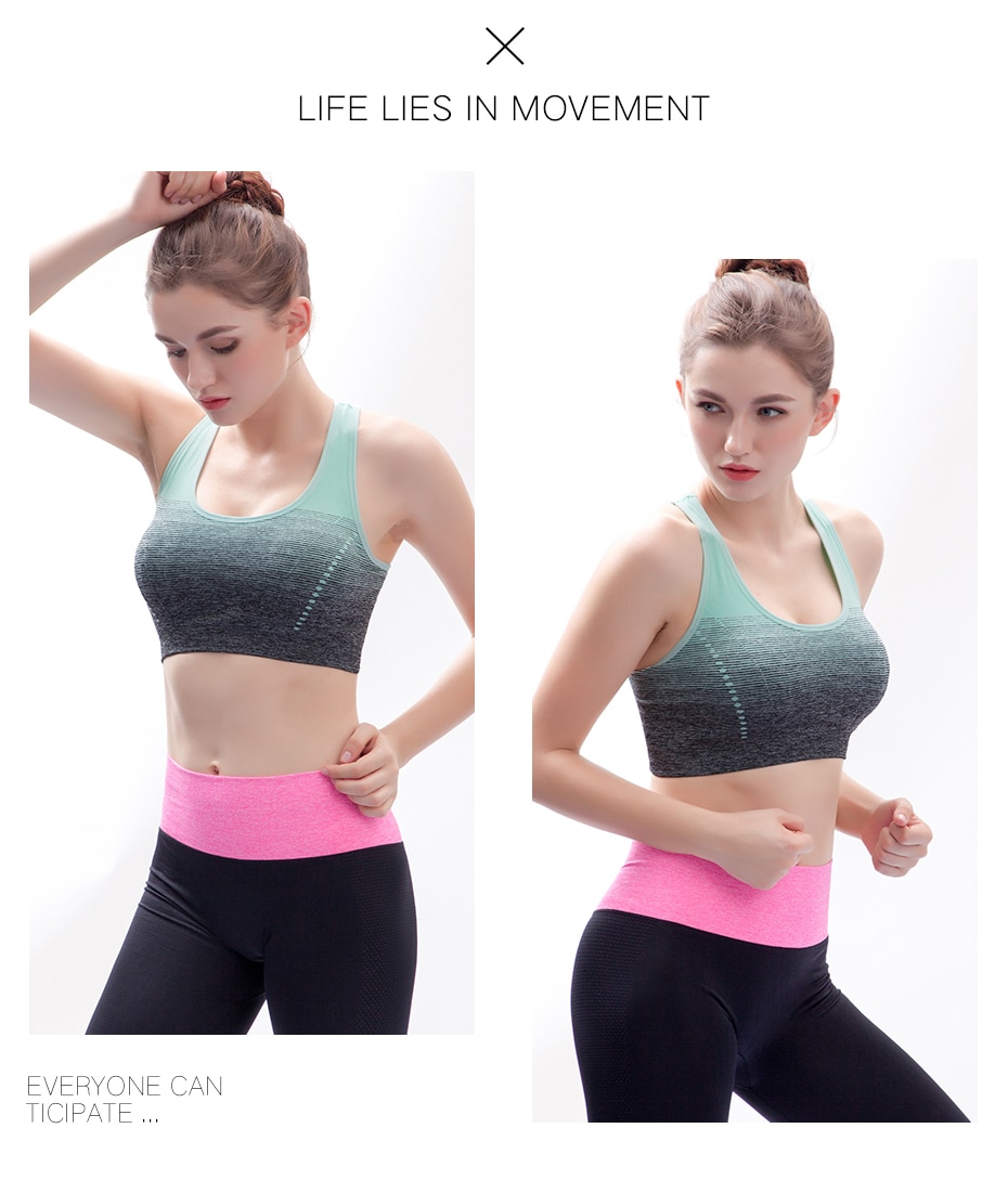 Sports Bra High Stretch Breathable Top Fitness Women Padded for Running Yoga Gym Seamless Crop Bra Gradient Sport Bra Sports Bra High Stretch Breathable Top Fitness Women Padded for Running Yoga Gym Seamless Crop Bra Gradient Sport Bra
