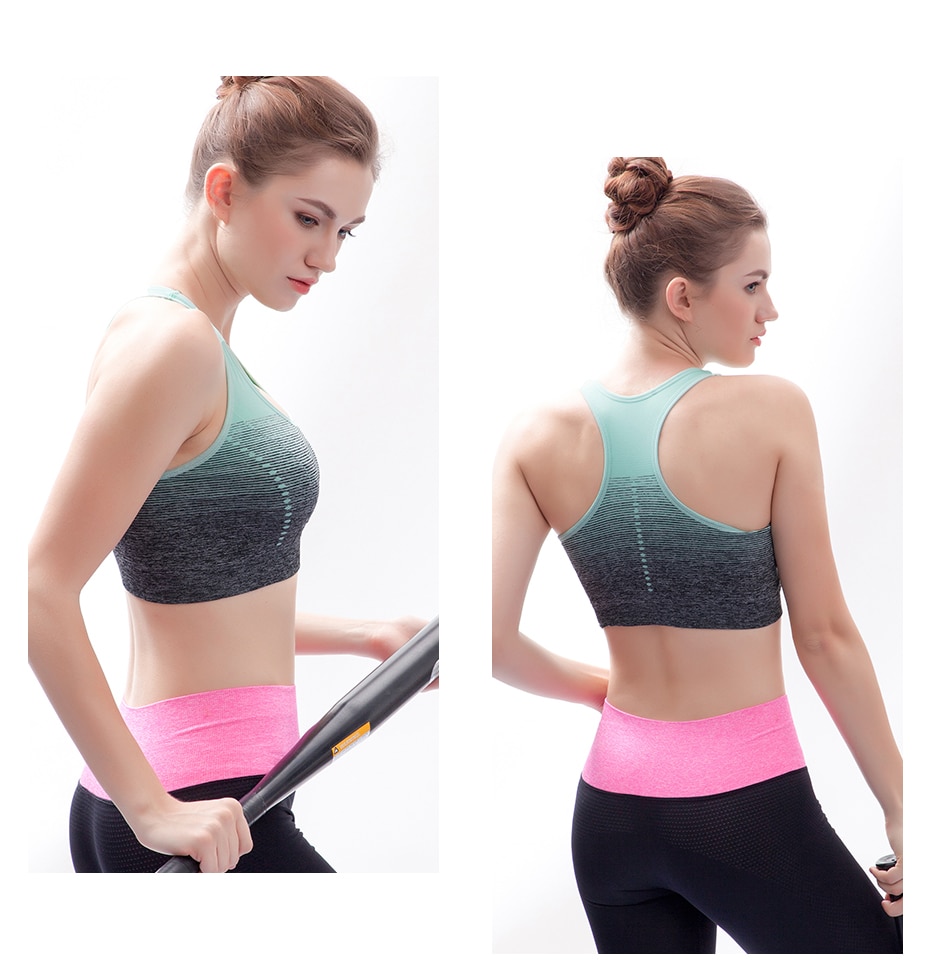 Sports Bra High Stretch Breathable Top Fitness Women Padded for Running Yoga Gym Seamless Crop Bra Gradient Sport Bra Sports Bra High Stretch Breathable Top Fitness Women Padded for Running Yoga Gym Seamless Crop Bra Gradient Sport Bra