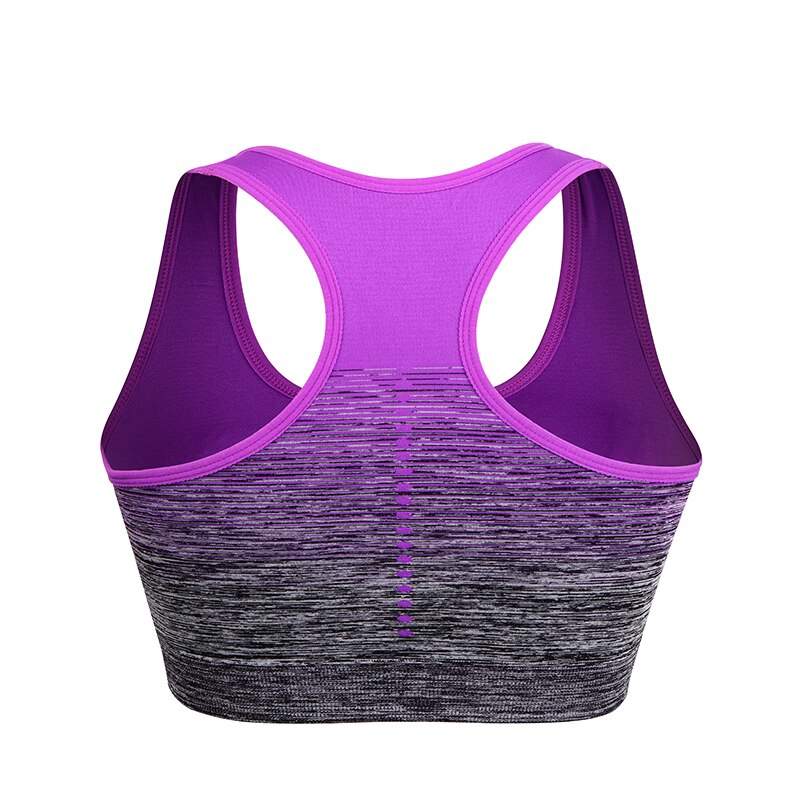 VEQKING Gradient High Stretch Sports Bra for Women,Quick Dry Padded HBack Sports Top,Seamless Yoga Running Fitness Sport Bra Top