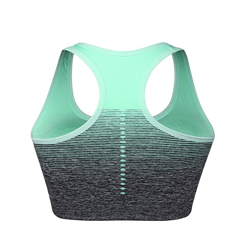 VEQKING Gradient High Stretch Sports Bra for Women,Quick Dry Padded HBack Sports Top,Seamless Yoga Running Fitness Sport Bra Top