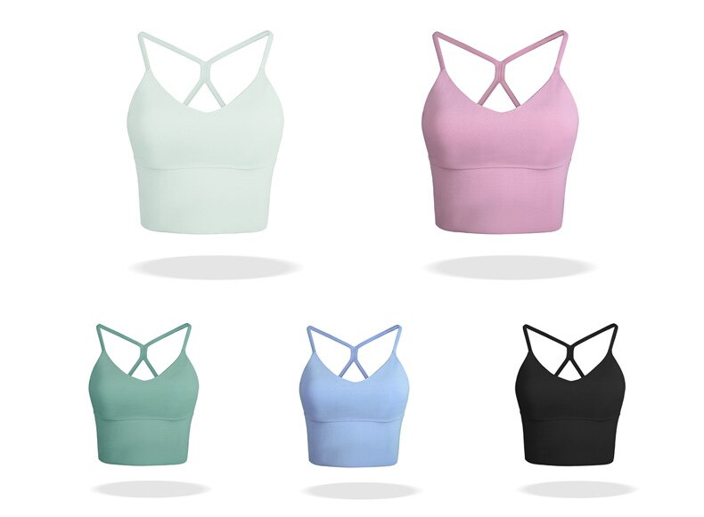 Yoga Tank Crop Tops Sports Bra Vest T-Shirt Women Tummy Control Gym Active Running Athletic Push Up Walking Wear Tube Workout Yoga Tank Crop Tops Sports Bra Vest T-Shirt Women Tummy Control Gym Active Running Athletic Push Up Walking Wear Tube Workout