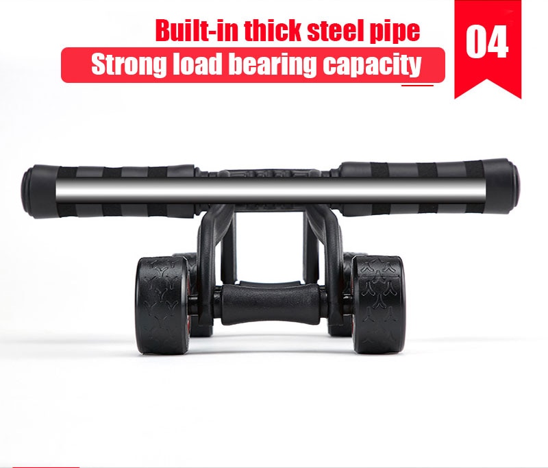 4 Wheels Abdominal Roller for Muscle Exercise Equipment Home Indoor Office Fitness No Noise