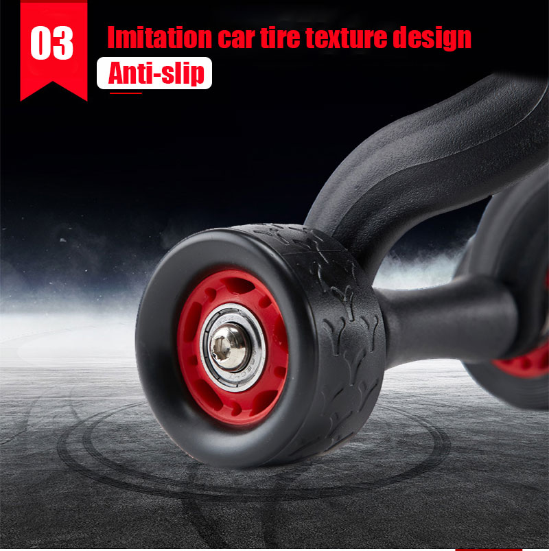 4 Wheels Abdominal Roller for Muscle Exercise Equipment Home Indoor Office Fitness No Noise
