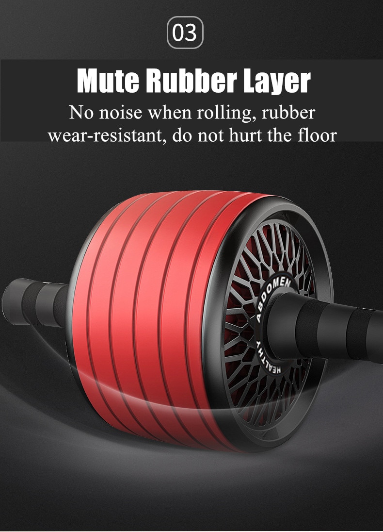 Gimift Abdominals Exercise Wheel Wider AB Roller  Noiseless Abdominal Core Muscle Building Workout Gym Home Fitness Equipment