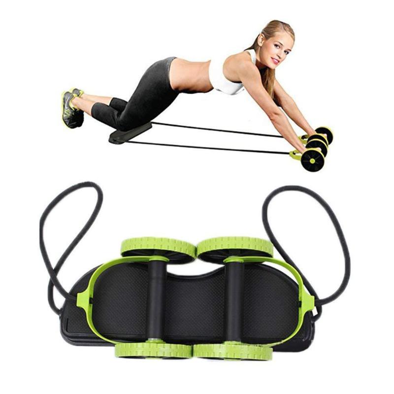 AB Wheels Roller Stretch Elastic Abdominal Resistance Pull Rope Tool  Abdominal Muscle Trainer Exercise Home Fitness Equipment