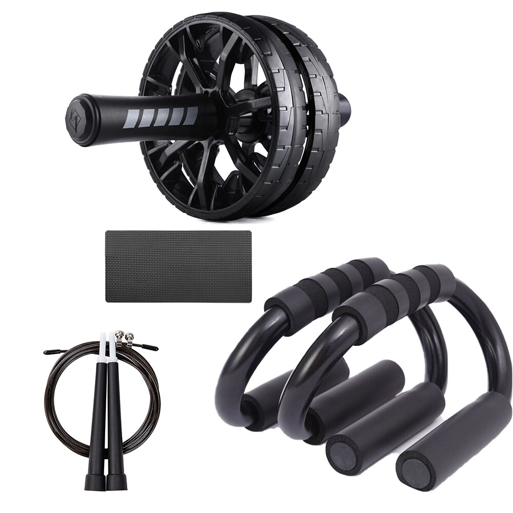 Abdominal Roller & Jump Rope & Push Up Stand Bodybuilding Set Fitness Equipment for Home Gym Abdominal Muscle Trainer Ab Roller Abdominal Roller & Jump Rope & Push Up Stand Bodybuilding Set Fitness Equipment for Home Gym Abdominal Muscle Trainer Ab Roller