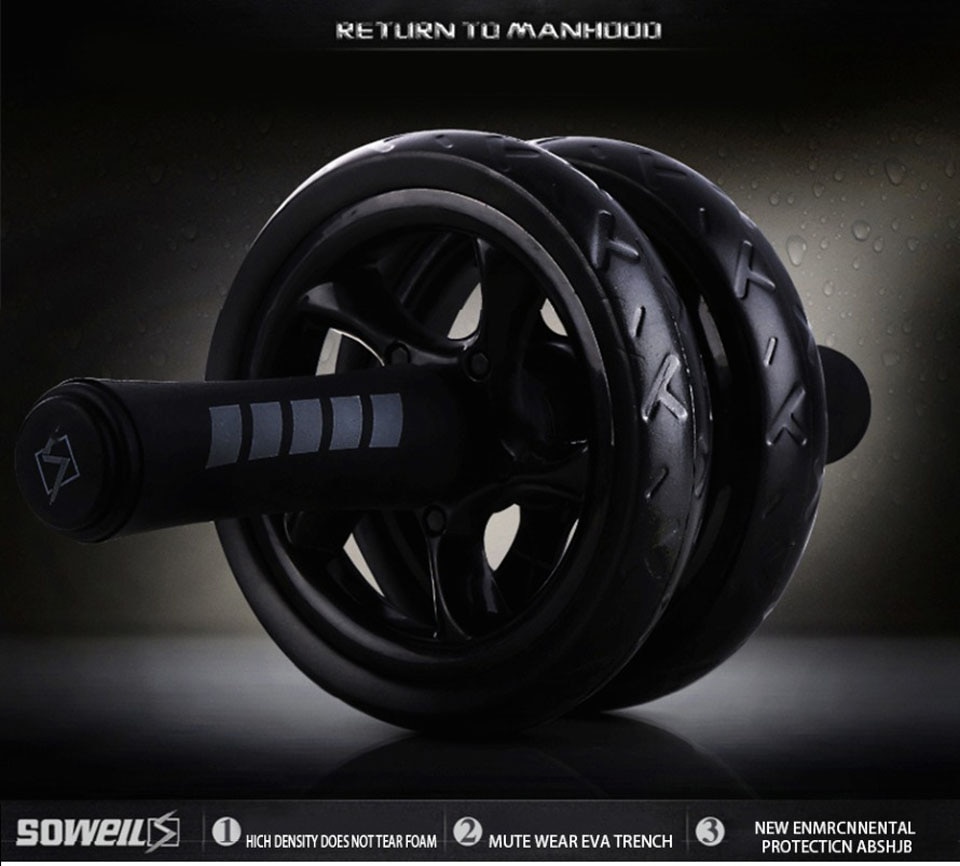 Loogdeel New Keep Fit Wheels No Noise Abdominal Wheel Ab Roller With Mat For Exercise Fitness Equipment