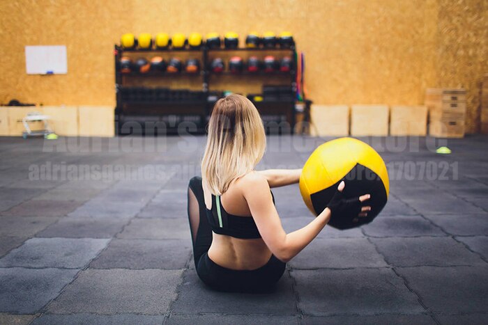 Crossfit Medicine Ball Home Fitness Wall Ball Exercise Weightlifting 35cm Empty