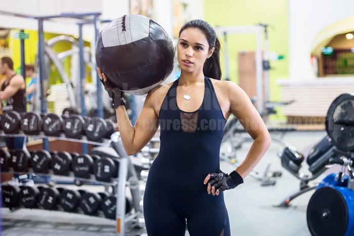 Crossfit Medicine Ball Home Fitness Wall Ball Exercise Weightlifting 35cm Empty