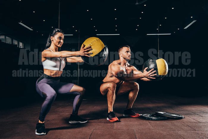 Crossfit Medicine Ball Home Fitness Wall Ball Exercise Weightlifting 35cm Empty