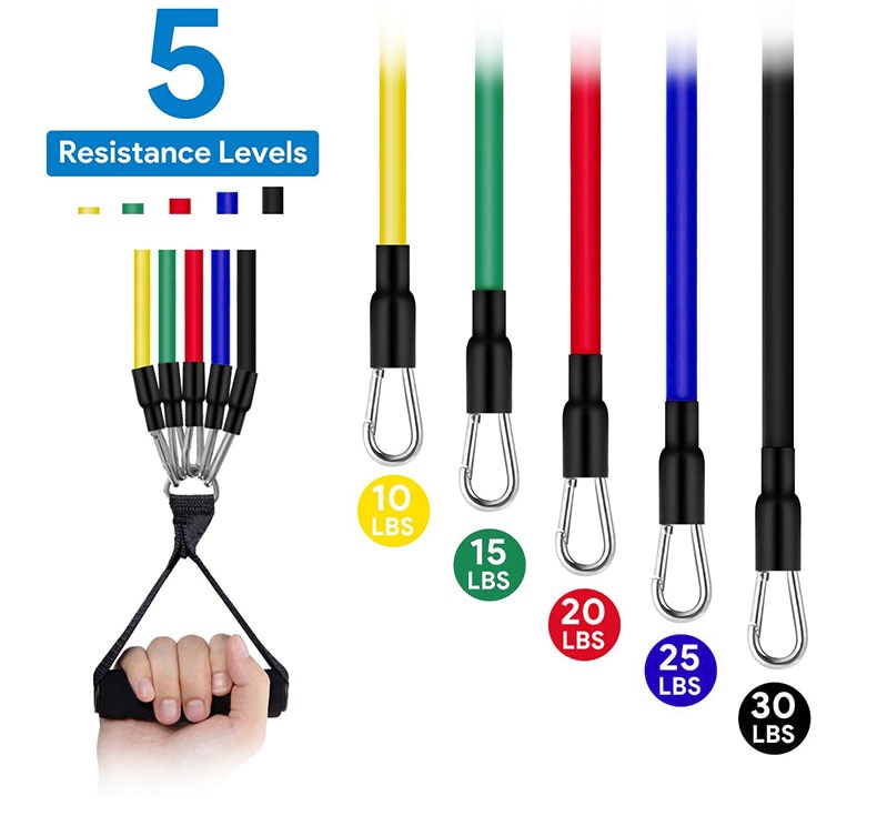 Latex Resistance Bands 11 Pcs Set