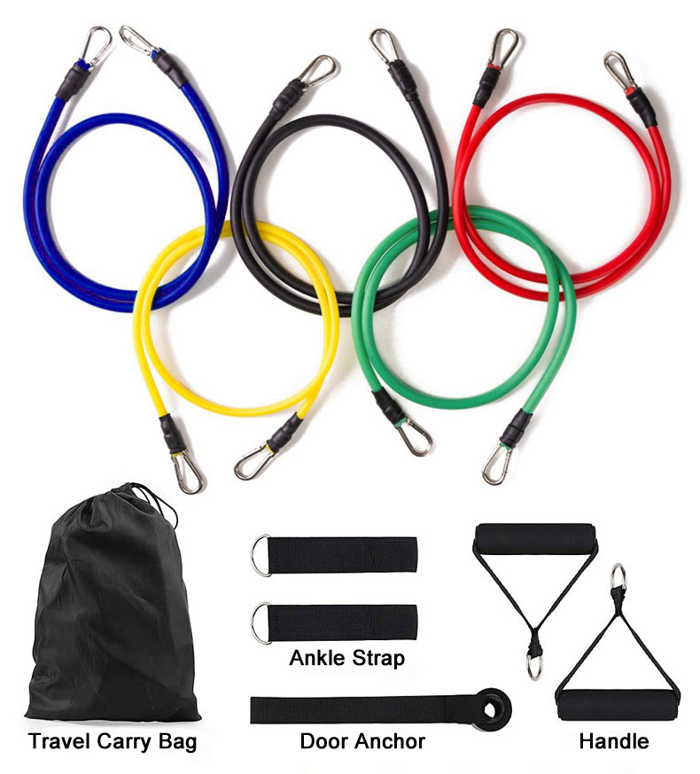 Latex Resistance Bands 11 Pcs Set