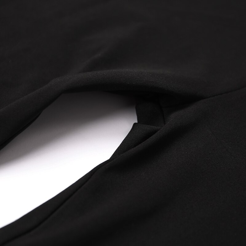 Women's Black Backless Workout Jumpsuit