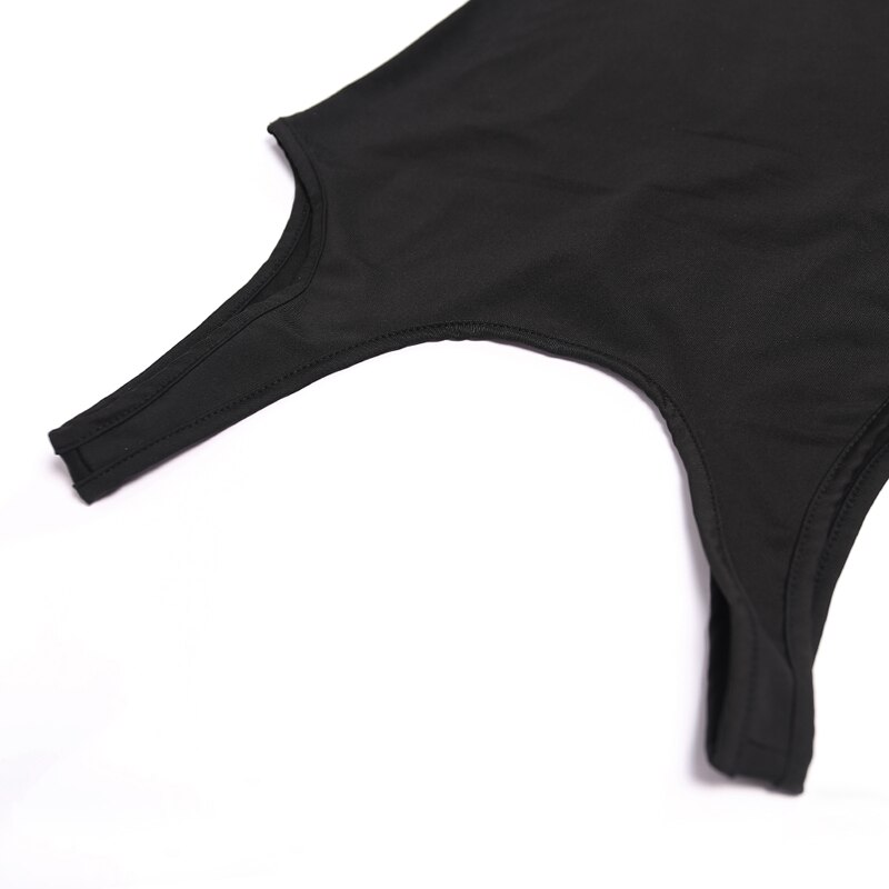 Women's Black Backless Workout Jumpsuit