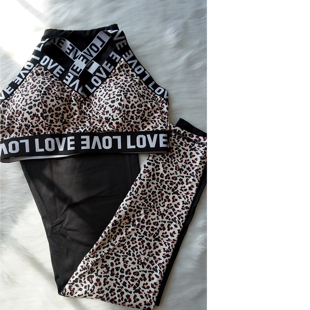 Women's Leopard Printed Sports Set