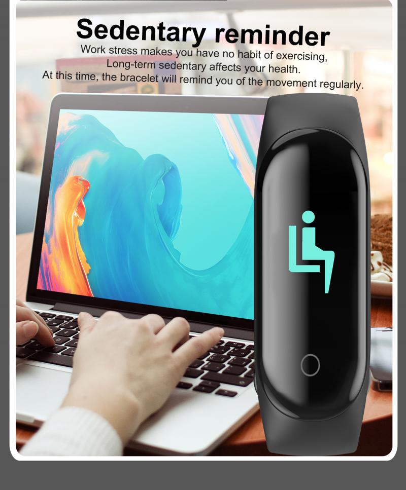 Smart Watch Bracelet Wristband Blood Pressure Fitness Tracker Heart Rate Band M4 Smart Band Wristband Pedometer Sports Bracelet