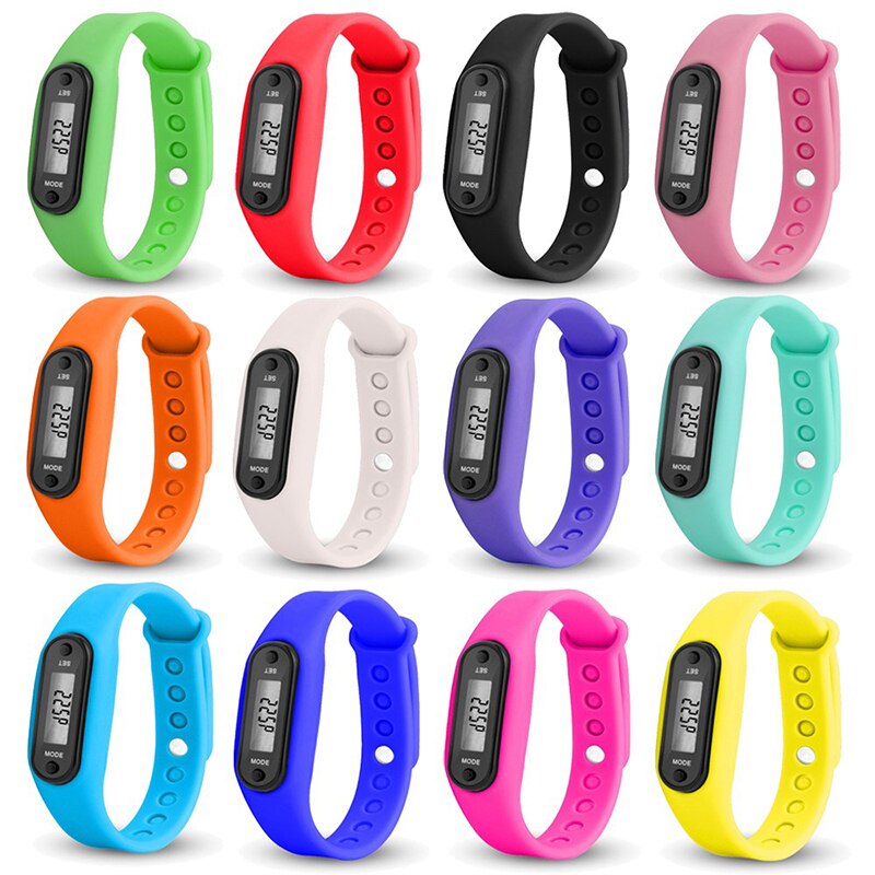 2020 Sport Smart Wrist Watch Bracelet Display Fitness Gauge Step Tracker Digital LCD Pedometer Run Step Walking Calorie Counter