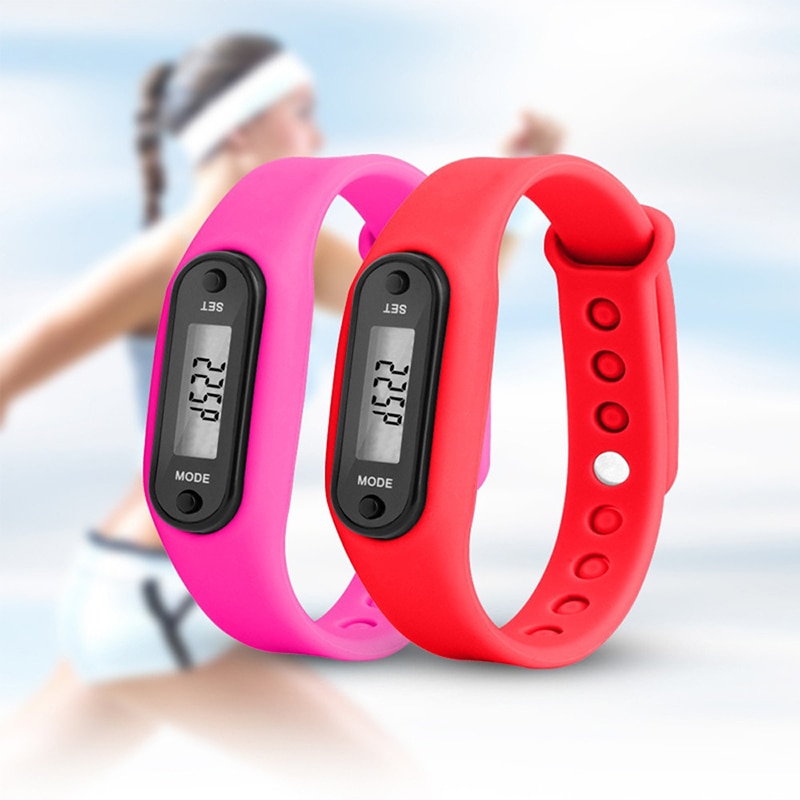 2020 Sport Smart Wrist Watch Bracelet Display Fitness Gauge Step Tracker Digital LCD Pedometer Run Step Walking Calorie Counter