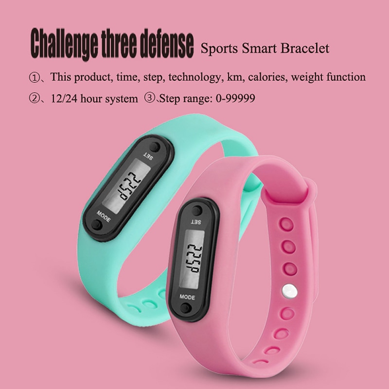 2020 Sport Smart Wrist Watch Bracelet Display Fitness Gauge Step Tracker Digital LCD Pedometer Run Step Walking Calorie Counter