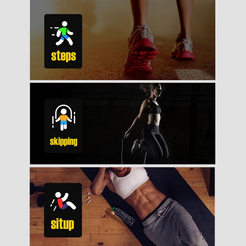 116 PLUS Smart Bracelet Watch Color Screen Heart Rate Blood Pressure Monitoring Track Movement IP67 Waterproof Pedometers