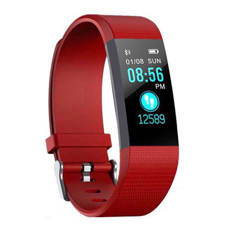 Fitness Tracker Blood Pressure Waterproof Wrist Band Bracelet 115 Plus Smart Band Smart Band Watch Bracelet Wristband