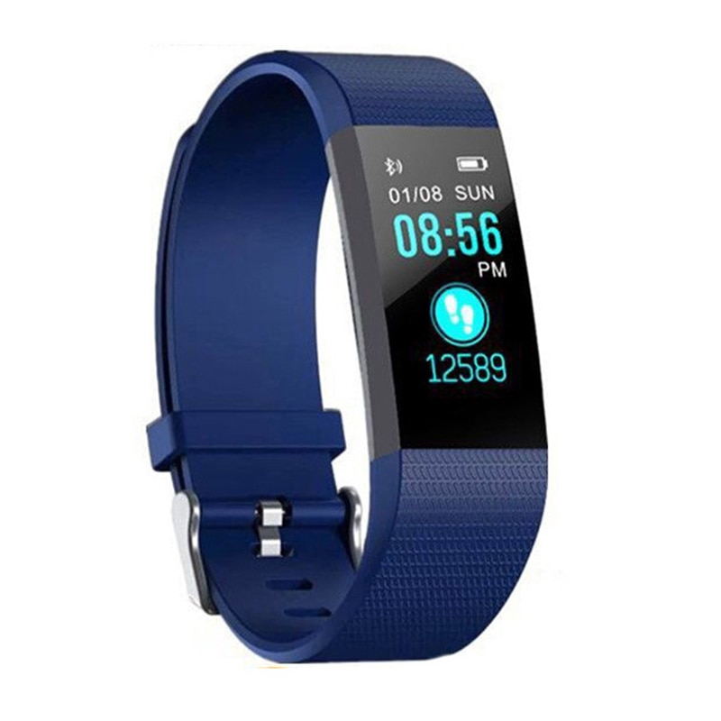 Fitness Tracker Blood Pressure Waterproof Wrist Band Bracelet 115 Plus Smart Band Smart Band Watch Bracelet Wristband