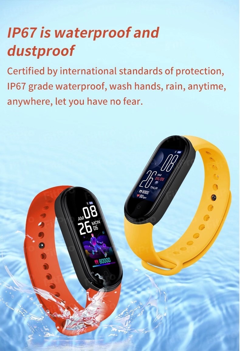 M5 Smart Bracelet Heart Rate Blood Pressure Pedometer Sleep Monitor IP67 Waterproof  Smart Watch band Sport Tracker Wristbands