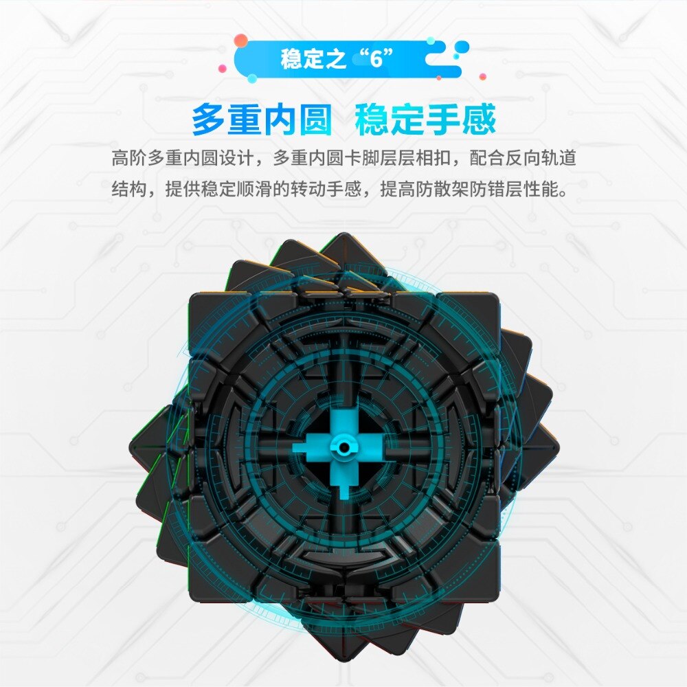 Original YJ MGC 6 Cube 6x6 magnetic magic cube yongjun MGC 6 magnets cubo magico puzzle speed cubes educational toys for kids
