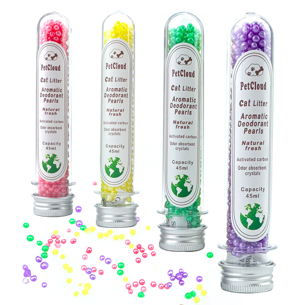 4 Aromatic Cat Litter Deodorant Beads Odor Activated Carbon Absorbs Pet Removaling Excrement Stink Deodorizing Cleaning Supplies