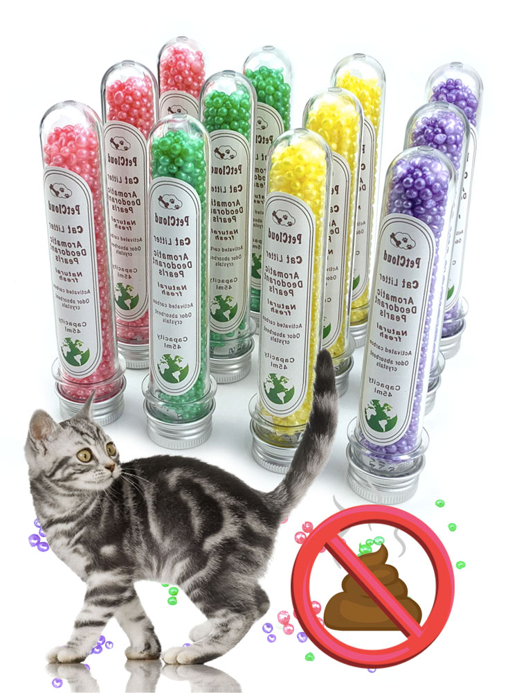 4 Aromatic Cat Litter Deodorant Beads Odor Activated Carbon Absorbs Pet Removaling Excrement Stink Deodorizing Cleaning Supplies