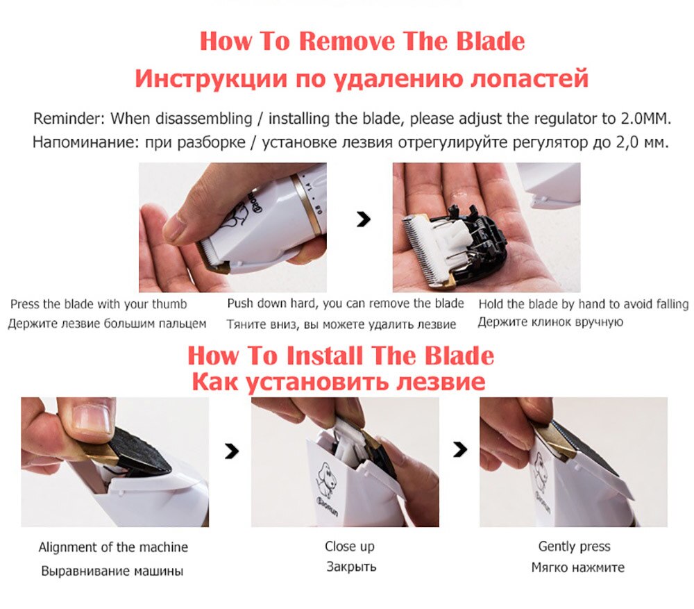 Dog Clipper Dog Hair Clippers Grooming (Pet/Cat/Dog/Rabbit) haircut Trimmer Shaver Set Pets cordless Rechargeable Professional