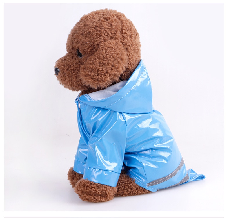 Summer Outdoor Puppy Pet Rain Coat S-XL Hoody Waterproof Jackets PU Raincoat for Dogs Cats Apparel Clothes Wholesale #F#40JE14