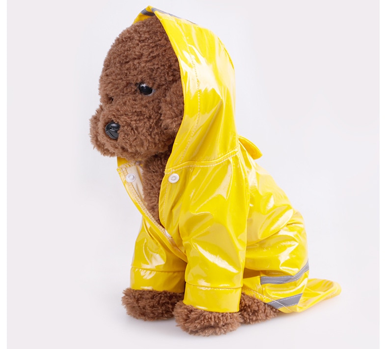 Summer Outdoor Puppy Pet Rain Coat S-XL Hoody Waterproof Jackets PU Raincoat for Dogs Cats Apparel Clothes Wholesale #F#40JE14