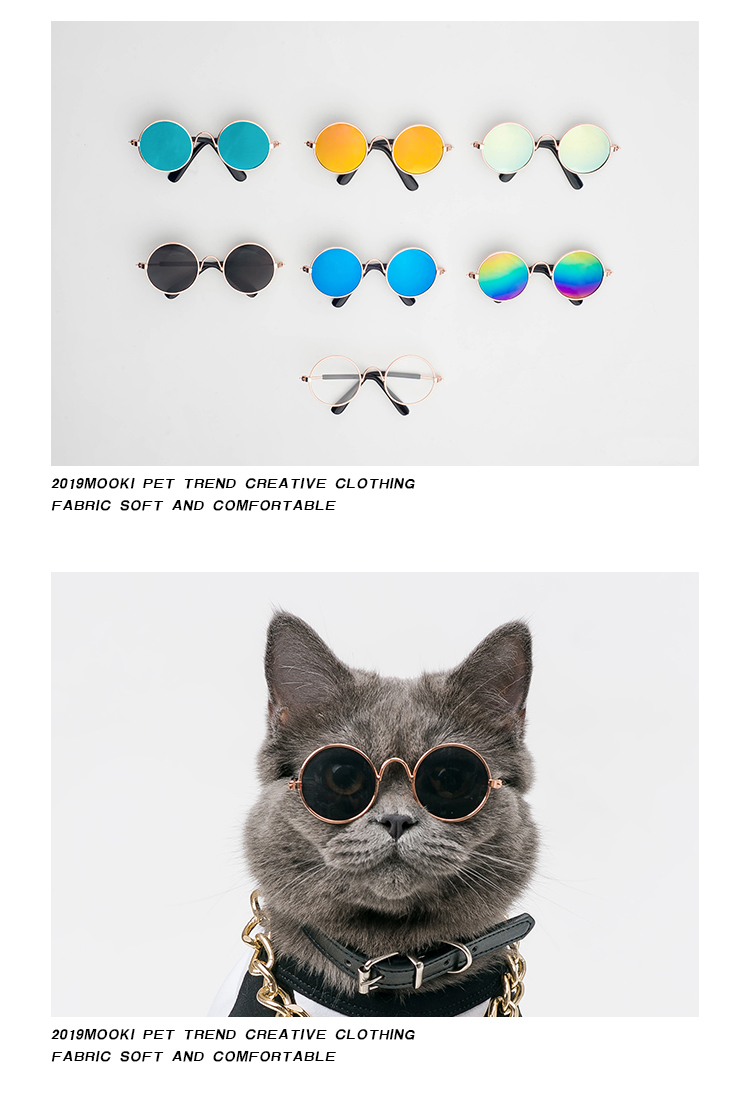 Pet Cat Glasses Lovely Multicolor Sunglasses Products for Little Dog Cat Cool Eye Wear Photos Props Accessories Pet Supplies Toy