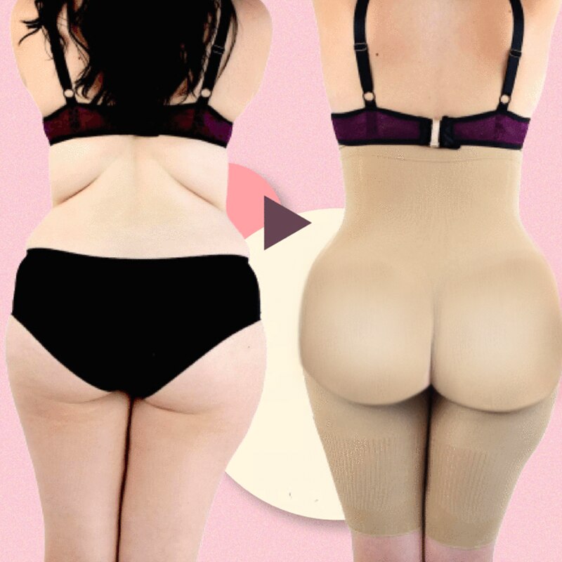 Hot 2-in-1 Hip Belly Shapewear High Waist Seamless Breathable Booty Lift Tummy Control N66
