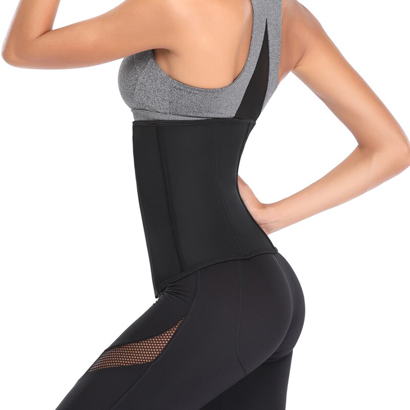 Women Latex Waist Trainer Body Shaper Corsets with Zipper Cincher Corset Top Slimming Belt Black Shapers Shapewear Plus Size