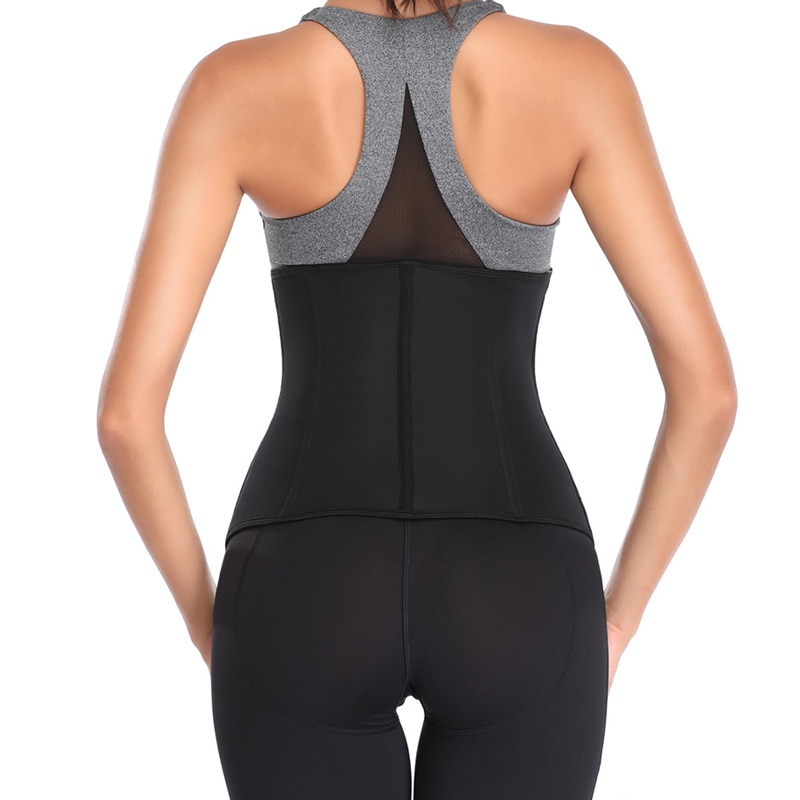 Women Latex Waist Trainer Body Shaper Corsets with Zipper Cincher Corset Top Slimming Belt Black Shapers Shapewear Plus Size