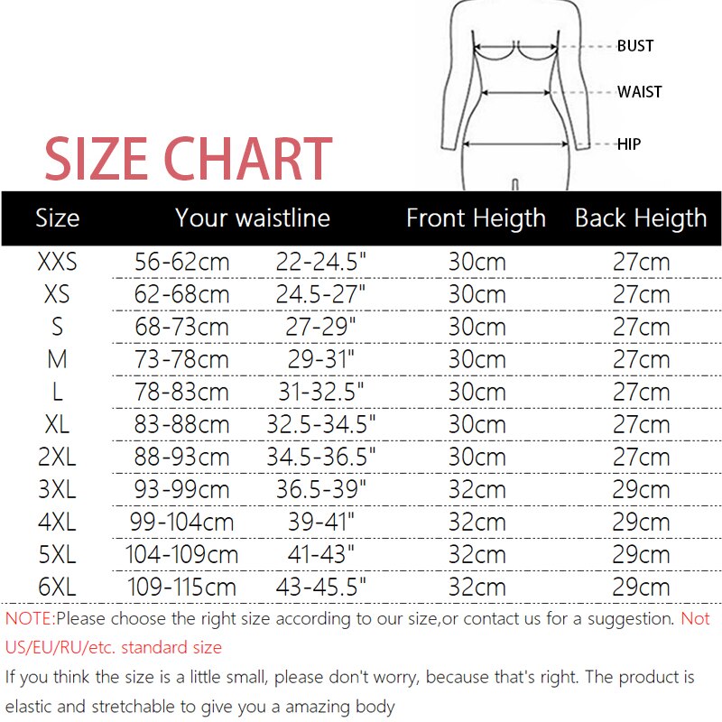 Women Latex Waist Trainer Body Shaper Corsets with Zipper Cincher Corset Top Slimming Belt Black Shapers Shapewear Plus Size