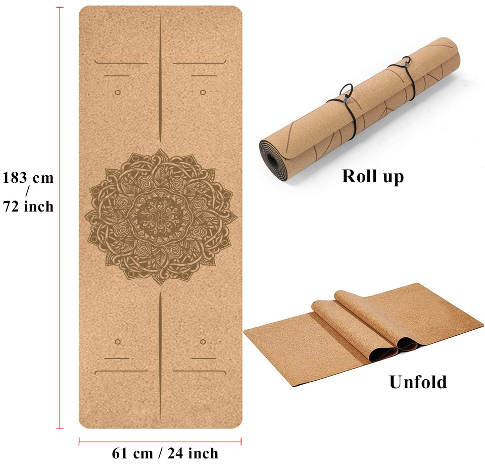 72 *24 inch Natural Cork TPE Yoga Mat Non-slip Pilates Exercise Mats Fitness Gym Sports Slimming Balance Training Pads 4mm 72 *24 inch Natural Cork TPE Yoga Mat Non-slip Pilates Exercise Mats Fitness Gym Sports Slimming Balance Training Pads 4mm