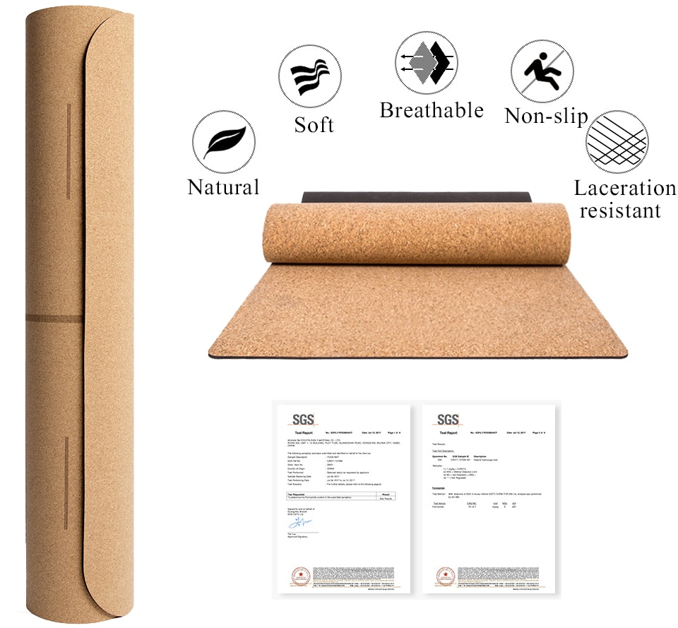72 *24 inch Natural Cork TPE Yoga Mat Non-slip Pilates Exercise Mats Fitness Gym Sports Slimming Balance Training Pads 4mm 72 *24 inch Natural Cork TPE Yoga Mat Non-slip Pilates Exercise Mats Fitness Gym Sports Slimming Balance Training Pads 4mm