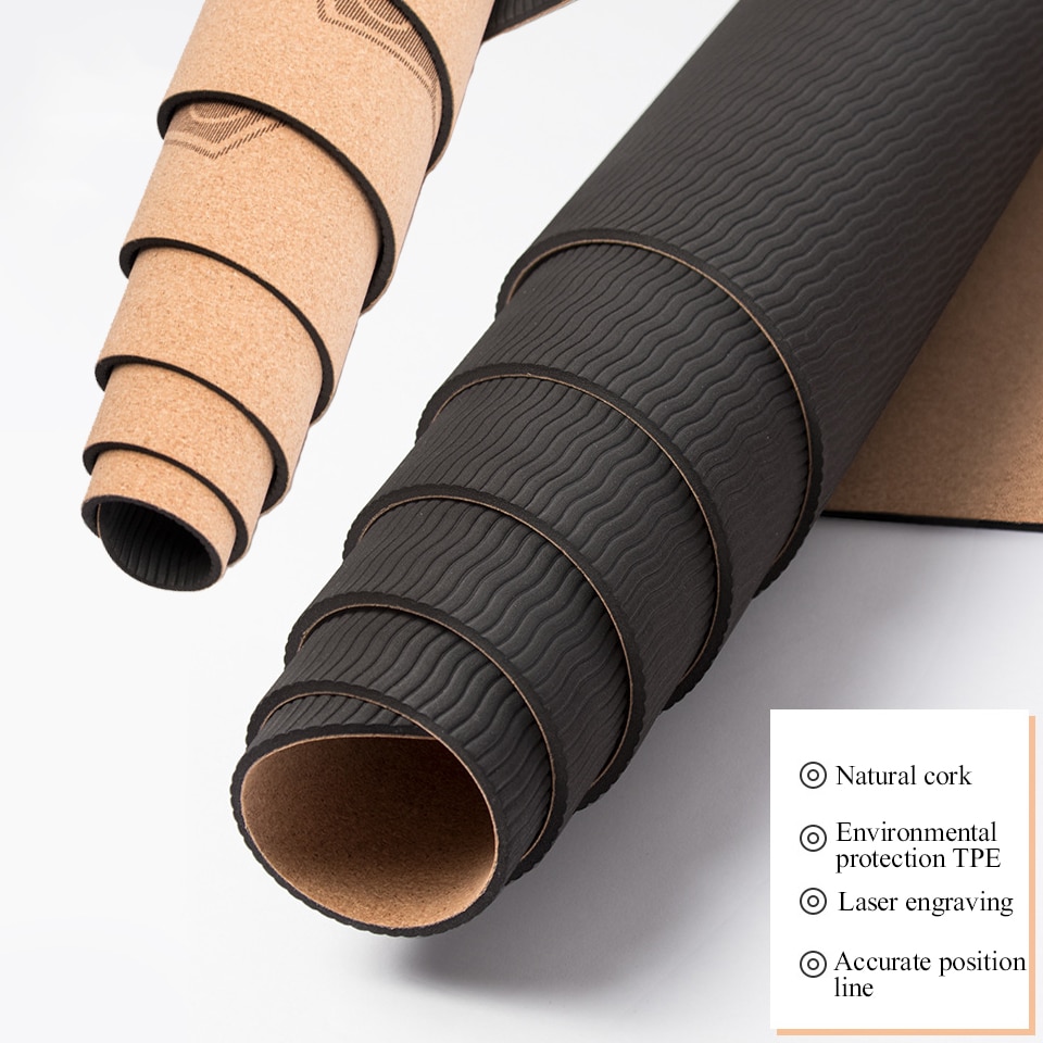 72 *24 inch Natural Cork TPE Yoga Mat Non-slip Pilates Exercise Mats Fitness Gym Sports Slimming Balance Training Pads 4mm 72 *24 inch Natural Cork TPE Yoga Mat Non-slip Pilates Exercise Mats Fitness Gym Sports Slimming Balance Training Pads 4mm